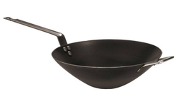 PÁNEV WOK - ČERNÁ OCEL, průměr 32 cm