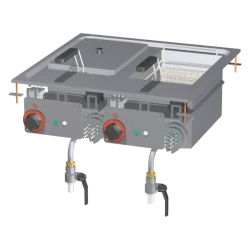 RM GASTRO Fritéza drop-in elektrická dvojitá 0,66 kW/l, 10+10 l 400 V | RM - F2/10D-66ET