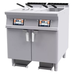 RM GASTRO Fritéza elektrická 25+25 l automatická 7" displej, filtrace | RM - F2/25-98ETDP