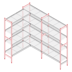 RM GASTRO Stojina středová 1550x373 mm | RM - Stojina 1550 mm